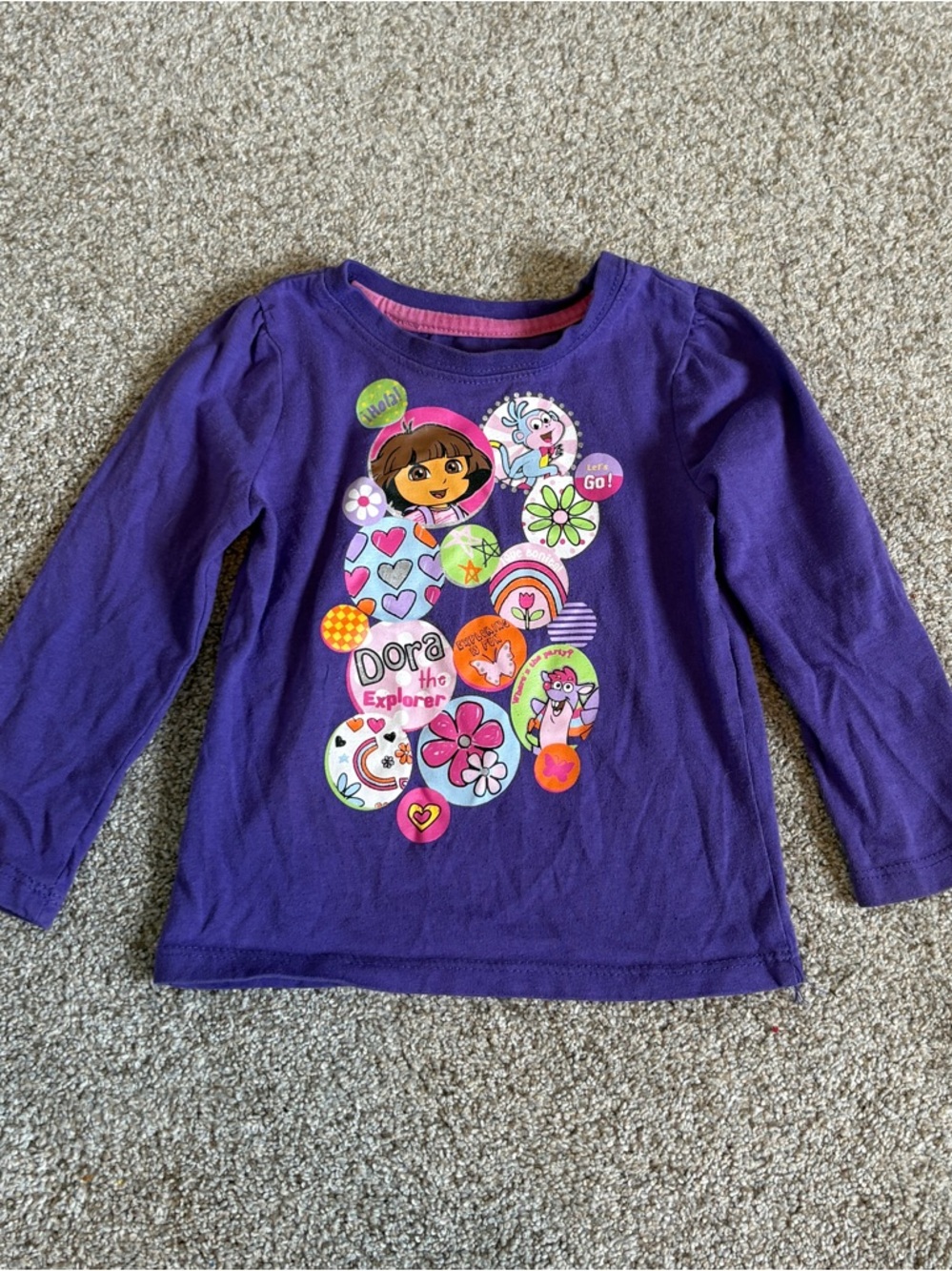 Vintage Dora the Explorer long sleeve shirt purple 24 months Y2K